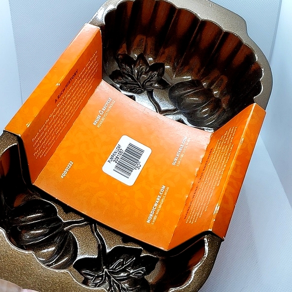 NORDIC WARE PUMPKIN LOAF BUNDT PAN FALL HARVEST  #1 - Picture 9 of 12